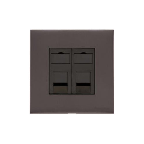 Windsor Range Matt Bronze Switches & Sockets, WN9 - 2 Gang Master Line Socket by Heritage Brass By M-Marcus