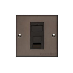 Richmond Elite Range Matt Bronze Switches & Sockets, LP9 - 1 Gang RJ45 by Heritage Brass By M-Marcus