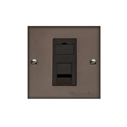 Richmond Elite Range Matt Bronze Switches & Sockets, LP9 - 1 Gang RJ45 by Heritage Brass By M-Marcus