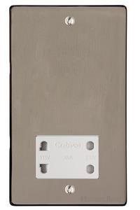 Elite Flat Plate Range Satin Nickel Switches & Sockets, T05 - Shaver Socket Output Voltage 110/240V by Heritage Brass By M-Marcus