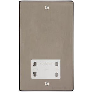 Elite Flat Plate Range Satin Nickel Switches & Sockets, T05 - Shaver Socket Output Voltage 110/240V by Heritage Brass By M-Marcus