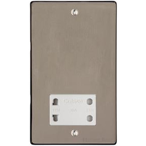 Elite Flat Plate Range Satin Nickel Switches & Sockets, T05 - Shaver Socket Output Voltage 110/240V by Heritage Brass By M-Marcus