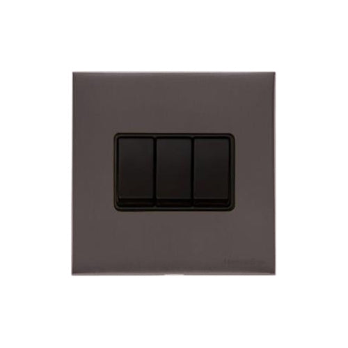 Windsor Range Matt Bronze Switches & Sockets, WN9 - 3 Gang Rocker Switch by Heritage Brass By M-Marcus