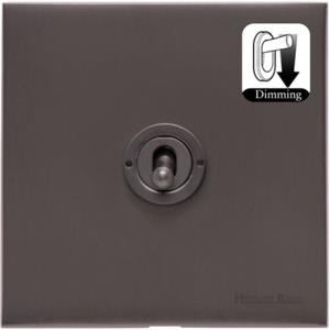 Winchester Range Matt Bronze Switches & Sockets, W09 - 1 Gang Dimming Toggle Switch by Heritage Brass By M-Marcus