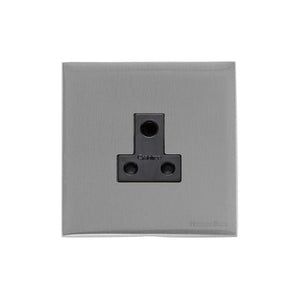 Windsor Range Satin Chrome Silk Switches & Sockets, WN35 - 5 Amp 3 Round Pin Socket by Heritage Brass By M-Marcus