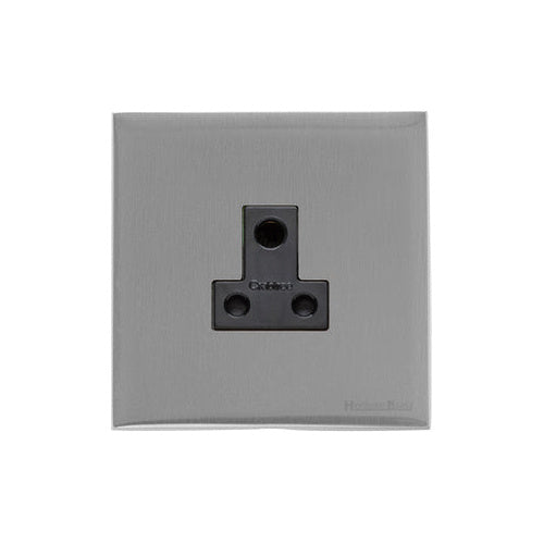 Windsor Range Satin Chrome Silk Switches & Sockets, WN35 - 5 Amp 3 Round Pin Socket by Heritage Brass By M-Marcus