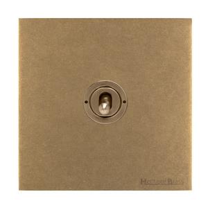 Windsor Range Aged Brass Switches & Sockets, WN50 - 1 Gang Dimming Toggle Switch by Heritage Brass By M-Marcus