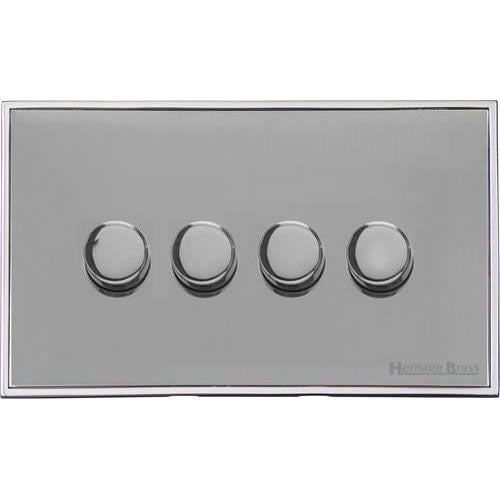 Executive Range-Polished Chrome-4 Gang Dimmer (400 watts)