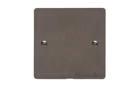Heritage Brass Stylist Bronze Flat Plate - Round Edge - Single Blank Plate