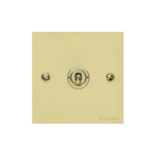 Richmond Elite Range Satin Brass Switches & Sockets, LP44 - 1 Gang Toggle Switch by Heritage Brass By M-Marcus