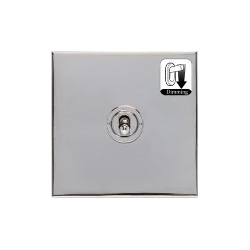 Winchester Range Polished Chrome Switches & Sockets, W02 - 1 Gang Dimming Toggle Switch by Heritage Brass By M-Marcus