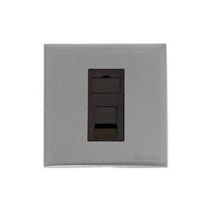 Windsor Range Satin Chrome Silk Switches & Sockets, WN35 - 1 Gang CAT6 by Heritage Brass By M-Marcus