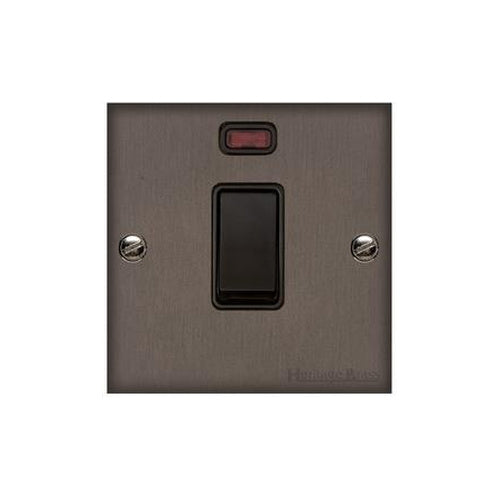 Richmond Elite Range Matt Bronze Switches & Sockets, LP9 - 20A Double Pole Switch with Neon by Heritage Brass By M-Marcus