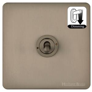 Vintage Range Aged Pewter Switches & Sockets, XAP - 1 Gang Dimming Toggle Switch by Heritage Brass By M-Marcus