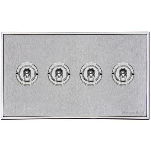 Executive Range-Satin Chrome-4 Gang Dolly Switch