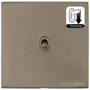 Windsor Range Aged Pewter Switches & Sockets, WAP - 1 Gang Dimming Toggle Switch by Heritage Brass By M-Marcus