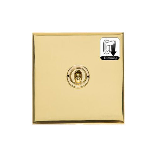 Winchester Range Polished Brass Switches & Sockets, W01 - 1 Gang Dimming Toggle Switch by Heritage Brass By M-Marcus