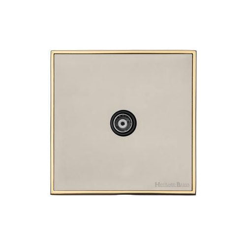 Executive Range-Satin Nickel-1 Gang Isolated TV Coaxial Socket