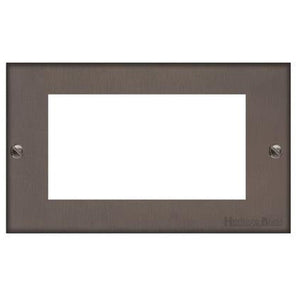 Richmond Elite Range Matt Bronze Switches & Sockets, LP9 - 4 Module Euro Plate by Heritage Brass By M-Marcus
