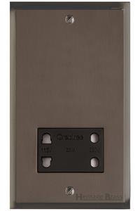 Elite Stepped Plate Range Matt Bronze Switches & Sockets, S09 - Shaver Socket Output Voltage 110/240V by Heritage Brass By M-Marcus