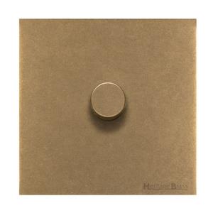 Windsor Range Aged Brass Switches & Sockets, WN50 - 1 Gang TED Dimmer (Compatible with LED Lamps) by Heritage Brass By M-Marcus