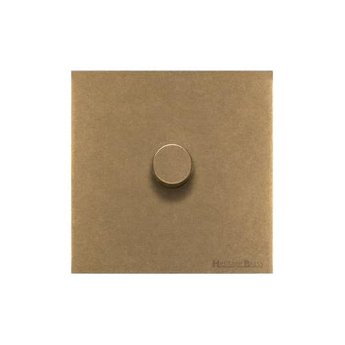 Windsor Range Aged Brass Switches & Sockets, WN50 - 1 Gang TED Dimmer (Compatible with LED Lamps) by Heritage Brass By M-Marcus