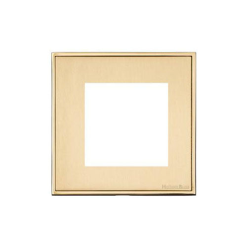 Executive Range-Satin Brass-2 Module Euro Plate