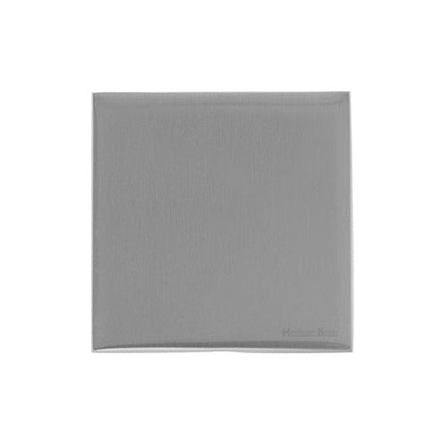 Windsor Range Satin Chrome Silk Switches & Sockets, WN35 - Single Blank Plate by Heritage Brass By M-Marcus