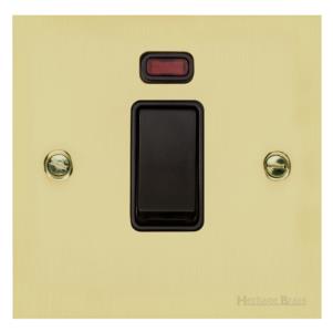 Richmond Elite Range Satin Brass Switches & Sockets, LP44 - 45A DP Cooker Switch with Neon (single plate) by Heritage Brass By M-Marcus