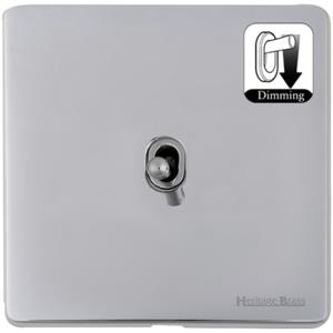 Studio Range Polished Chrome Switches & Sockets, Y02 - 1 Gang Dimming Stockholm Toggle by Heritage Brass By M-Marcus