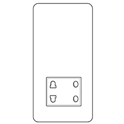 Primed White Flat Square Plate QPW-Shaver Socket Output Voltage 110/240V