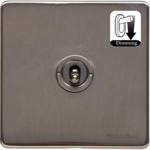 Studio Range Polished Bronze Switches & Sockets, Y07 - 1 Gang Dimming Toggle Switch by Heritage Brass By M-Marcus