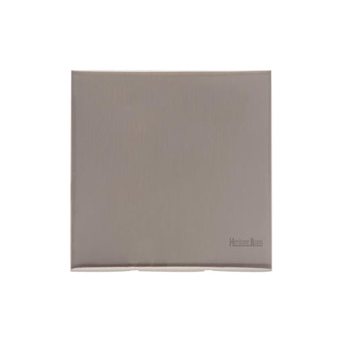 Windsor Range Satin Nickel Switches & Sockets, WN5 - Double Blank Plate by Heritage Brass By M-Marcus