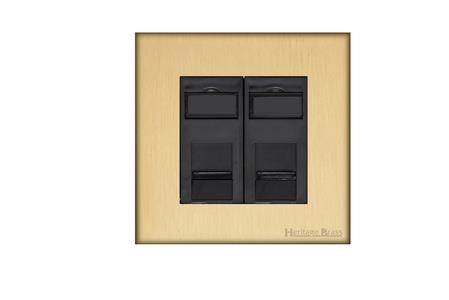 Windsor Range Matt Brass-2 Gang Secondary Line Socket