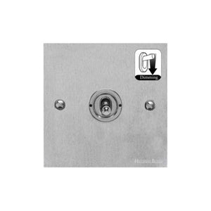 Richmond Elite Range Satin Chrome Switches & Sockets, LP3 - 1 Gang Dimming Toggle Switch by Heritage Brass By M-Marcus