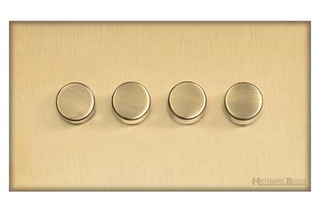 Windsor Range Matt Brass Switches & Sockets, WN40 - 4G Multi Location Secondary Dimmer by Heritage Brass By M-Marcus