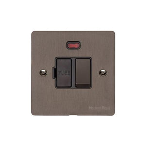 Heritage Brass Stylist Bronze Flat Plate - Round Edge - Switched Spur with Neon (13 Amp) - Type L9 by Heritage Brass By M-Marcus