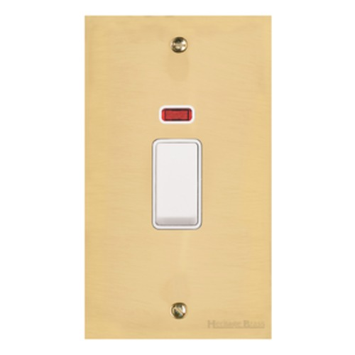 Richmond Elite Range Polished Brass, LP1 - 45A DP Cooker Switch with Neon (tall plate)