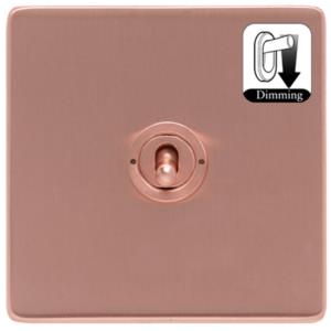 Vintage Range Satin Copper 1 Gang Dimming Toggle Switch (20 Amp) by Heritage Brass By M-Marcus
