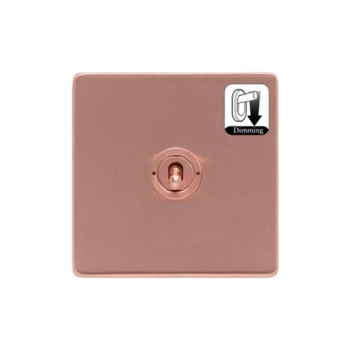 Vintage Range Satin Copper 1 Gang Dimming Toggle Switch (20 Amp) by Heritage Brass By M-Marcus