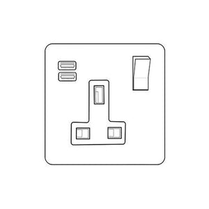 Richmond Elite Range Matt Bronze Switches & Sockets, LP9 - 1G 13A Socket with USB-A+C by Heritage Brass By M-Marcus