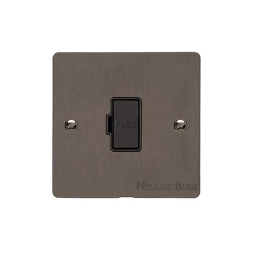 Elite Flat Plate Range Matt Bronze Switches & Sockets, T09 - Unswitched Spur (13 Amp) by Heritage Brass By M-Marcus