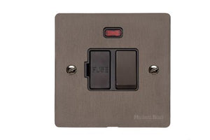 Heritage Brass Stylist Bronze Flat Plate - Round Edge - Switched Spur with Neon (13 Amp)