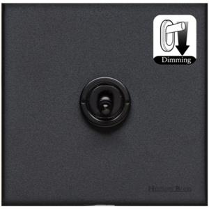 Windsor Range Matt Black Switches & Sockets, WBK - 1 Gang Dimming Toggle Switch by Heritage Brass By M-Marcus