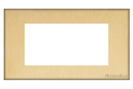 Windsor Range Matt Brass-4 Module Euro Plate