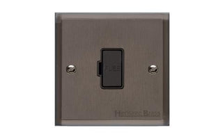 Elite Stepped Plate Range Matt Bronze Switches & Sockets, S09 - Unswitched Spur (13 Amp) by Heritage Brass By M-Marcus
