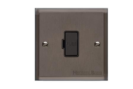 Elite Stepped Plate Range Matt Bronze Switches & Sockets, S09 - Unswitched Spur (13 Amp) by Heritage Brass By M-Marcus