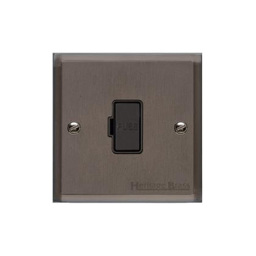 Elite Stepped Plate Range Matt Bronze Switches & Sockets, S09 - Unswitched Spur (13 Amp) by Heritage Brass By M-Marcus
