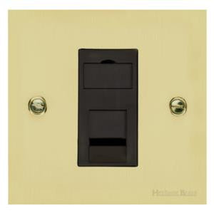 Richmond Elite Range Satin Brass Switches & Sockets, LP44 - 1 Gang RJ11 by Heritage Brass By M-Marcus
