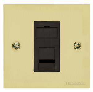 Richmond Elite Range Satin Brass Switches & Sockets, LP44 - 1 Gang RJ11 by Heritage Brass By M-Marcus